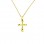 Χρυσός σταυρός Fashion K14 με αλυσίδα