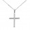 Λευκόχρυσος σταυρός Κ14 με αλυσίδα