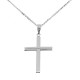 Λευκόχρυσος σταυρός Κ14 με αλυσίδα