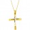 Χρυσός σταυρός Κ14 με αλυσίδα