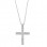 Λευκόχρυσος σταυρός Κ14 με αλυσίδα