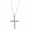 Λευκόχρυσος σταυρός Κ14 με αλυσίδα