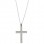 Λευκόχρυσος σταυρός Κ14 με αλυσίδα