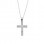 Λευκόχρυσος σταυρός Κ14 με αλυσίδα