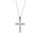Λευκόχρυσος σταυρός Κ14 με αλυσίδα