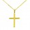 Χρυσός σταυρός Κ14 με αλυσίδα