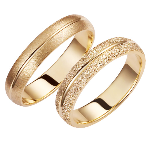 Σετ βέρες από κίτρινο χρυσό 14 καρατίων