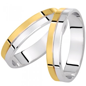 Σετ χρυσές δίχρωμες βέρες Κ14