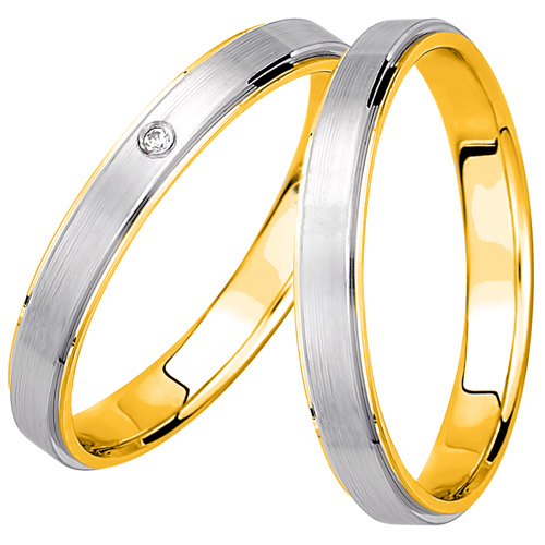 Σετ χρυσές δίχρωμες βέρες Κ14