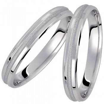 Σετ λευκόχρυσες βέρες Κ14