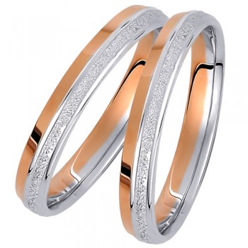 Σετ Χρυσές δίχρωμες βέρες Κ14