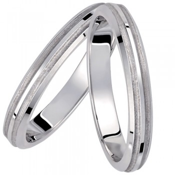 Σετ λευκόχρυσες βέρες Κ14