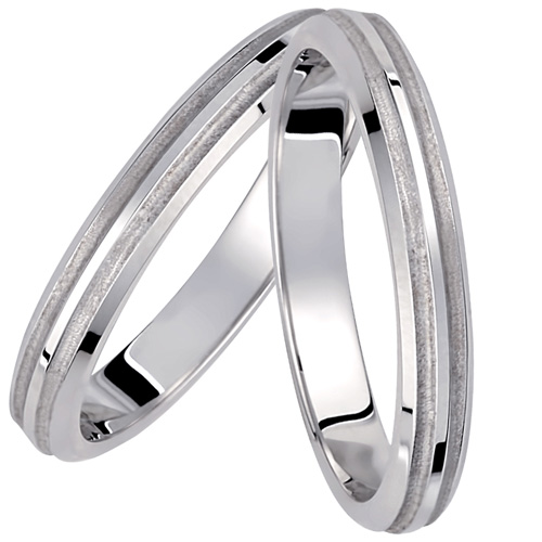 Σετ λευκόχρυσες βέρες Κ14