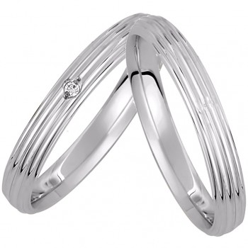 Σετ Λευκόχρυσες βέρες Κ14