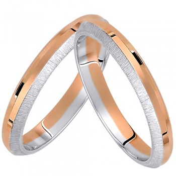 Σετ Χρυσές δίχρωμες βέρες Κ14