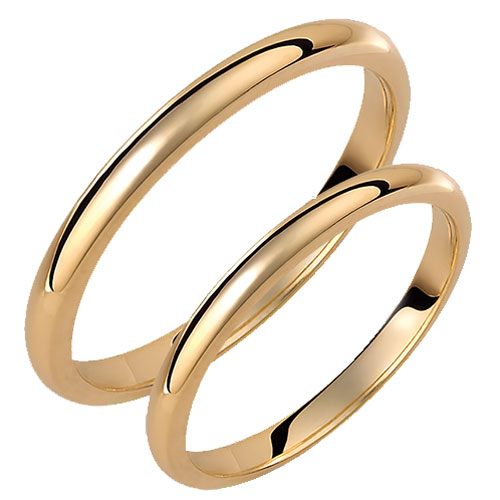 Σετ Χρυσές κλασικές βέρες σε Κ14