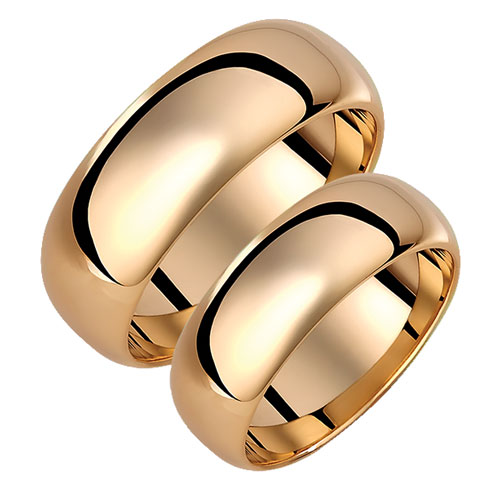 Σετ χρυσές φαρδιές βέρες Κ14