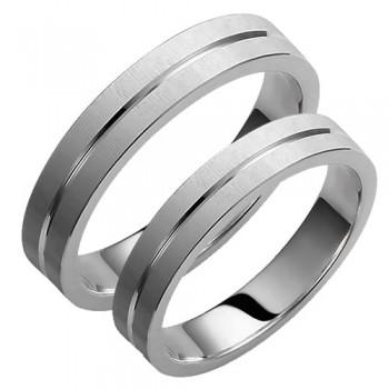 Σετ λευκόχρυσες βέρες Κ14