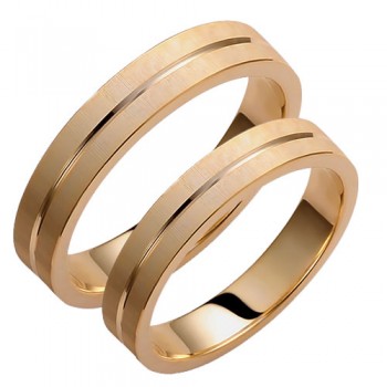 Σετ βέρες από κίτρινο χρυσό Κ14