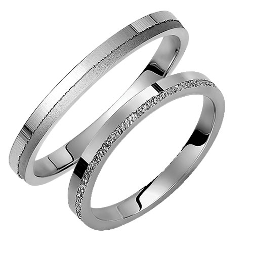 Βέρες από λευκό χρυσό 9 καρατίων