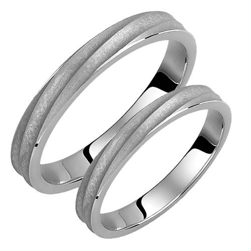 Βέρες από λευκό χρυσό 9 καρατίων