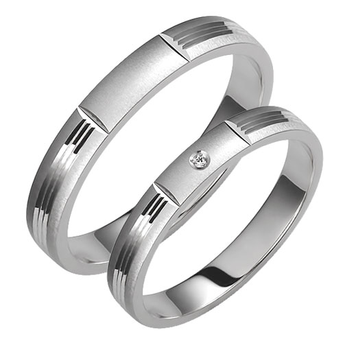 Σετ λευκόχρυσες βέρες Κ14