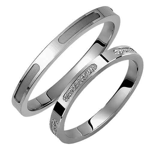 Βέρες από λευκό χρυσό 9 καρατίων