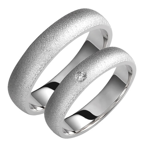 Σετ λευκόχρυσες βέρες Κ14