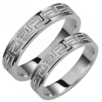 Σετ βέρες από λευκόχρυσο Κ14