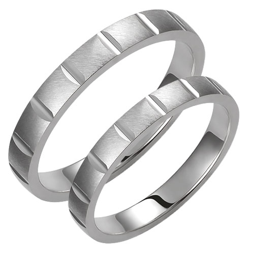 Σετ βέρες από λευκό χρυσό Κ14