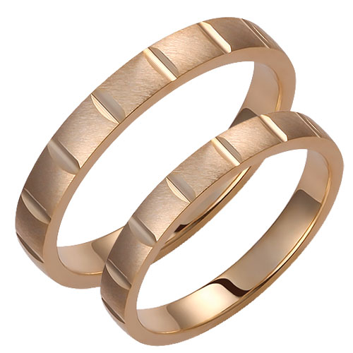 Σετ βέρες από κίτρινο χρυσό 14 καρατίων