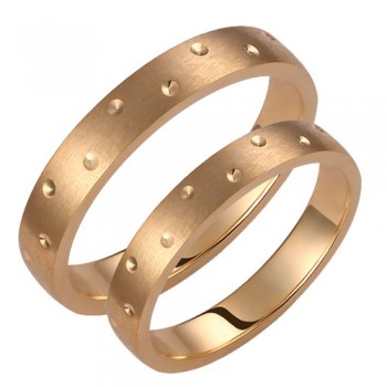 Σετ βέρες από κίτρινο χρυσό 14 καρατίων