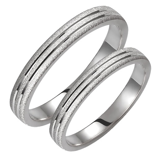 Σετ λευκόχρυσες βέρες Κ14