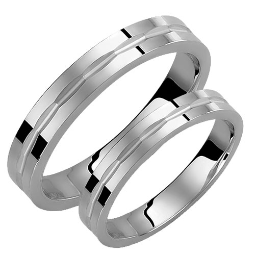 Βέρες από λευκό χρυσό 9 καρατίων