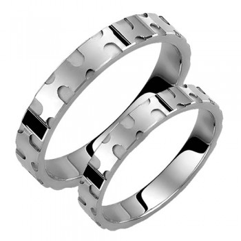 Βέρες απο λευκό χρυσό 14 καρατίων