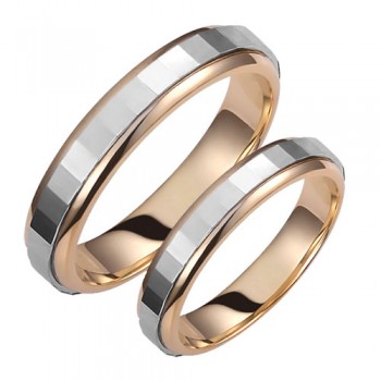 Σετ βέρες από χρυσό και λευκόχρυσο σε Κ14