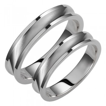 Σετ λευκόχρυσες βέρες Κ14