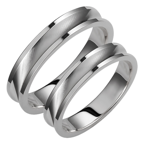 Σετ λευκόχρυσες βέρες Κ14