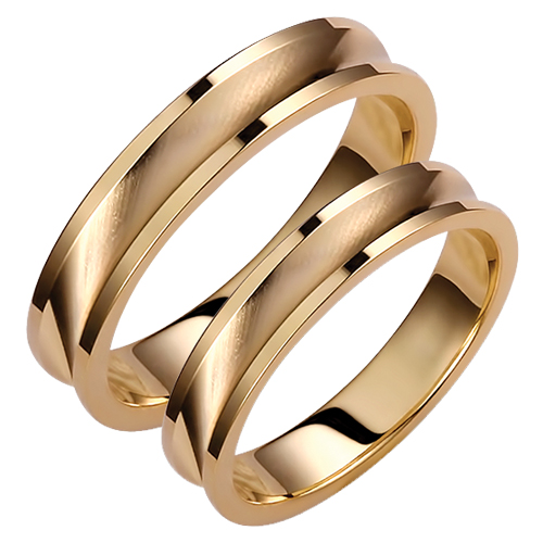 Σετ βέρες από κίτρινο χρυσό Κ14