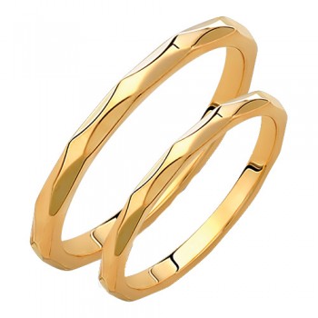 Σετ χρυσές βέρες γάμου αρραβώνα Κ14