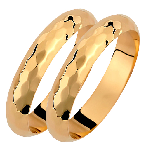 Σετ χρυσές σφυρήλατες βέρες Κ14