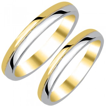 Σετ χρυσές κλασσικές δίχρωμες βέρες Κ14