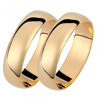 Σετ χρυσές φαρδιές βέρες Κ14