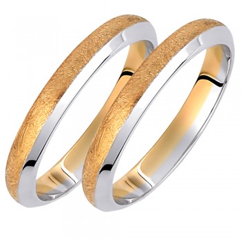 Σετ χρυσές δίχρωμες βέρες Κ14