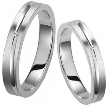 Σετ βέρες από λευκό χρυσό 14 καρατίων