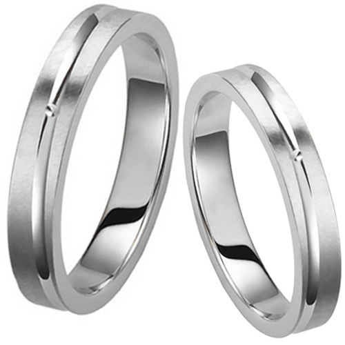 Σετ βέρες από λευκό χρυσό 14 καρατίων