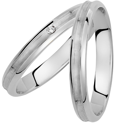 Σετ βέρες από λευκό χρυσό 14 καρατίων