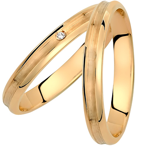 Σετ βέρες από κίτρινο χρυσό 14 καρατίων