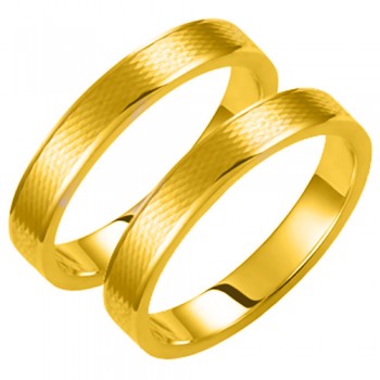 Σετ βέρες από κίτρινο χρυσό 14 καρατίων