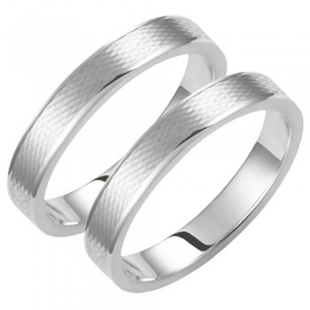 Βέρες από λευκό χρυσό 14 καρατίων